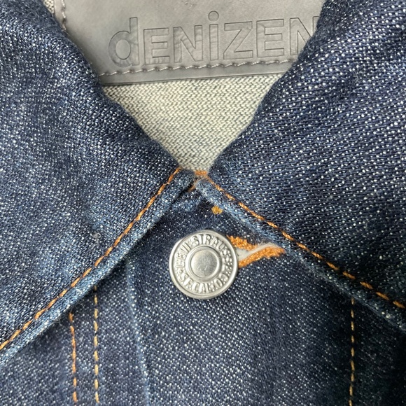 Jean Jacket Denizen from Levi’s Strauss Trucker Jacket Blue Cotton Denim Men’s L - Picture 8 of 12